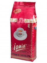 Кофе в зернах Ionia Cinque Stelle (Иония 5 звёзд) 1 кг, вакуумная упаковка